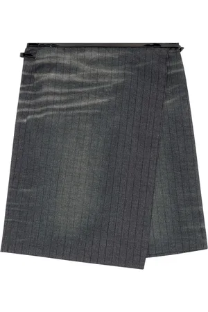 Diesel O-Kessy pinstripe-pattern wrap skirt