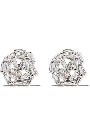 Suzanne Kalan 18kt white gold Fireworks Circle diamond studs