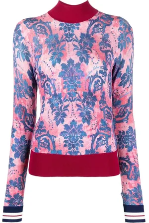 VERSACE Logo-print mock-neck jumper
