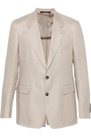 TAGLIATORE Single-breasted linen blazer