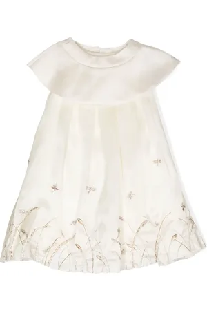 SHATHA ESSA Embroidered-design silk organza dress