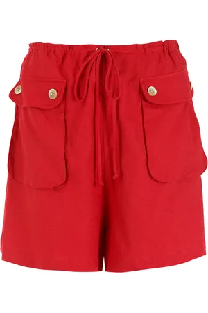 Olympiah Drawstring-waist flap-pocket shorts