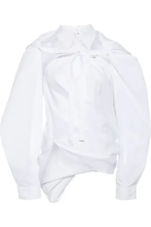 pushBUTTON Asymmetric twisted shirt
