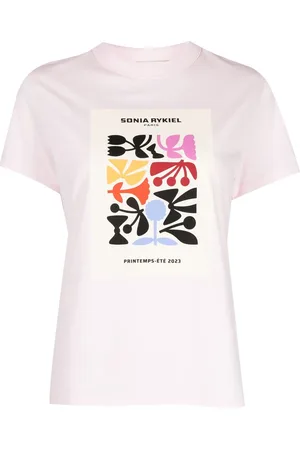 Sonia by Sonia Rykiel Logo art-print cotton T-shirt