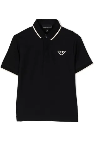 Emporio Armani Eagle logo-embroidered cotton polo shirt