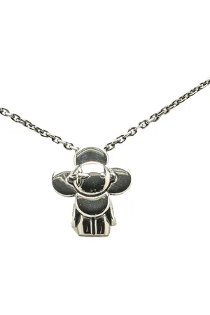 LOUIS VUITTON 2022 Brass Ruthenium Vivienne Pendant Necklace costume necklace