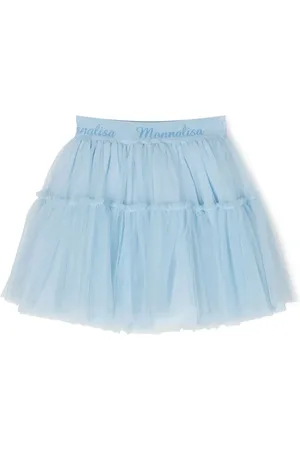MONNALISA Logo-waistband tutu skirt