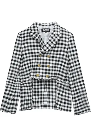 Comme des Garçons Cut-away gingham check jacket