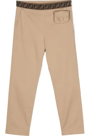 Fendi FF-patterned tapered trousers