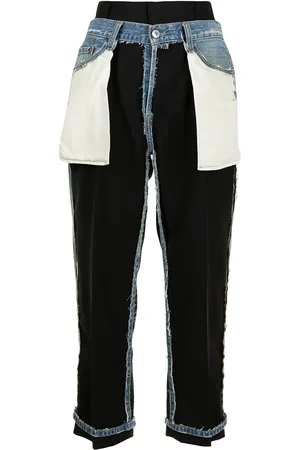JUST IN XX Deconstructed straight-leg jeans
