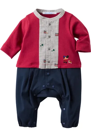 Familiar Appliquéd cotton-blend romper