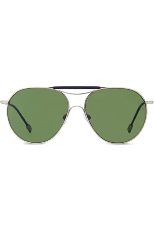 Ermenegildo Zegna Metal-frame pilot sunglasses