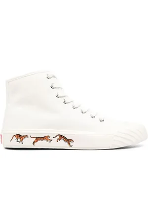 Kenzo Tiger-print lace-up sneakers
