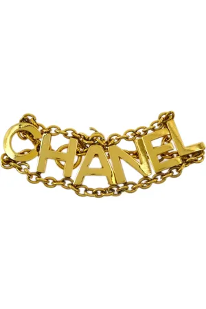 CHANEL 1990-2000s logo-lettering bracelet