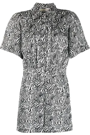 Michael Kors Graphic-print short-sleeve playsuit