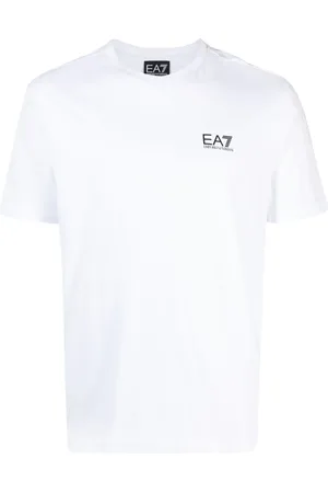 EA7 Logo-print cotton T-shirt