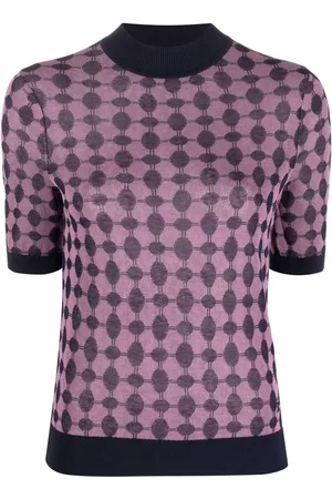 Tory Burch Geometric-print short-sleeve jumper