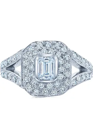 Kwiat 18kt white gold diamond Rox square ring