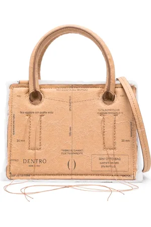 Dentro Mini Otto Paper leather tote bag