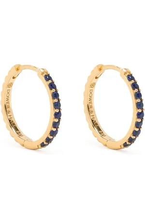 Dower and Hall Sapphire-embellished huggie hoops