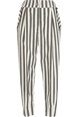 Olympiah Stripe-print straight trousers