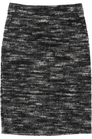 Gucci 2010s logo plaque pencil skirt