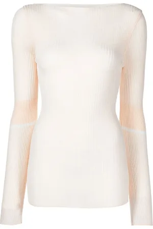 Low Classic Ribbed knit boat-neck knitted top
