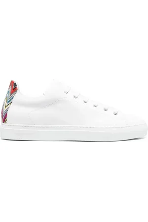 Missoni Zigzag-trimmed leather sneakers