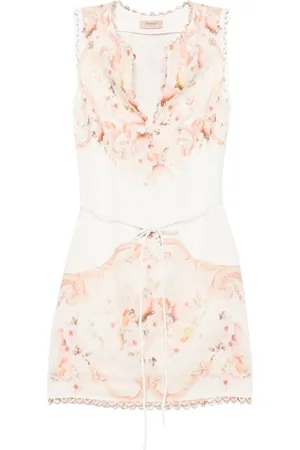 Twin-Set Floral-printed mini dress