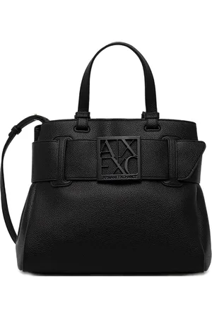Armani Exchange Textured leather tote bag