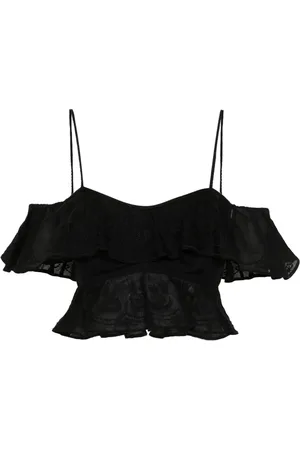 Isabel Marant Eliani embroidered ruffled top