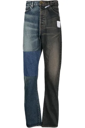 Maison Mihara Yasuhiro Two-tone straight-leg jeans