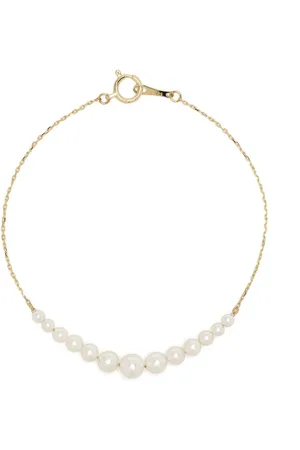 Mizuki 14kt yellow Akoya pearl bracelet
