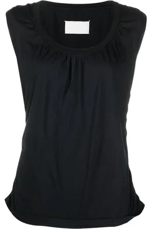 Maison Margiela 1990s gathered detailing sleeveless tank