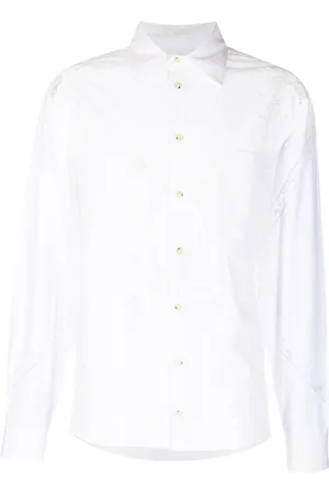 Marine Serre Floral embroidered cut-out shirt