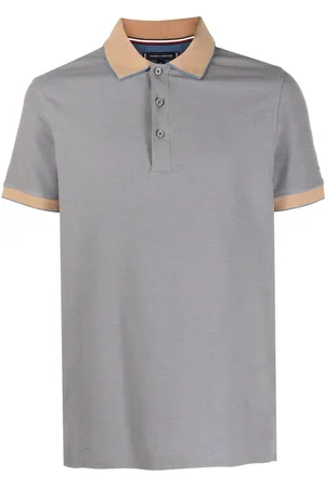 Tommy Hilfiger Logo-plaque two-tone polo shirt