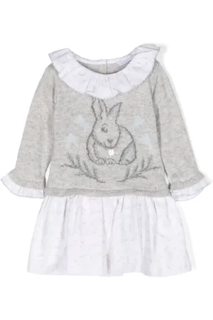 PATACHOU Patterned intarsia-knit layered dress