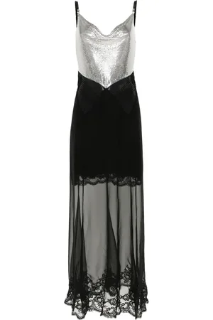 Paco rabanne Mesh-chain semi-sheer maxi dress