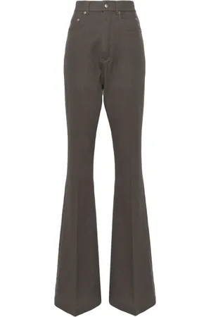 Rick Owens Pressed-crease high-waist trousers