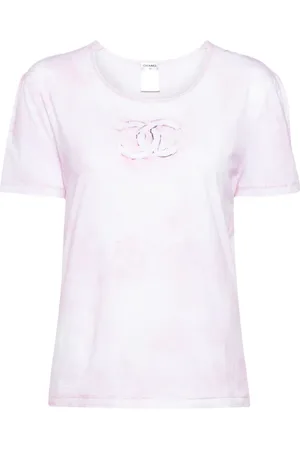 CHANEL 2009 brushed detail T-shirt