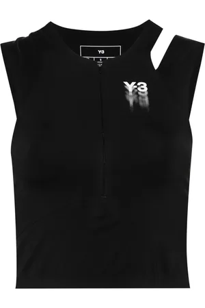 Y-3 Logo-print cropped performance top