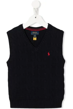 Ralph Lauren Embroidered-pony knit vest