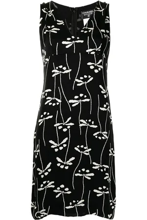 CHANEL 1998 floral sleeveless dress