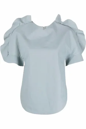 Jil Sander Ruffle-trimmed short-sleeve T-shirt