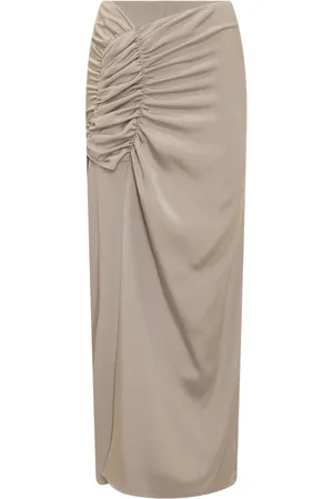 The Mannei Draped-design skirt