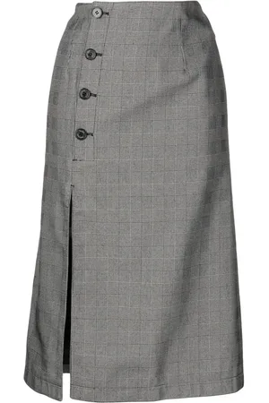 Rokh Button-front midi skirt