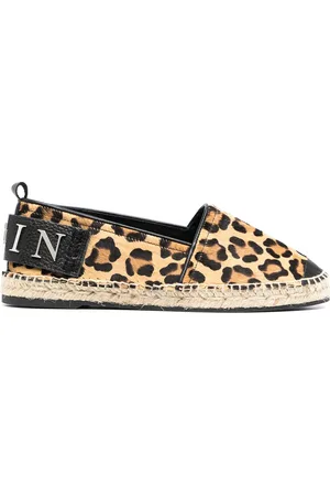 Philipp Plein Leopard-print slip-on espadrilles