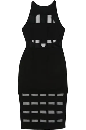 GENNY Semi-sheer mdi dress