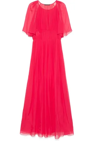 Alberta Ferretti Pliss??-effect maxi dress