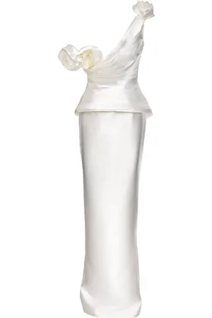 Ana Radu Floral-embellished asymmetric gown
